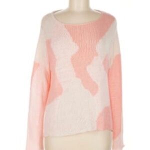 Wooden Ships Pink and cream  Crew Neck Sweater